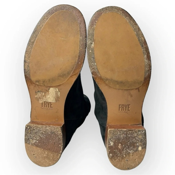 Frye Ricki  Ring Fold Black Soft Leather Bootie 6.5 - Picture 8 of 10